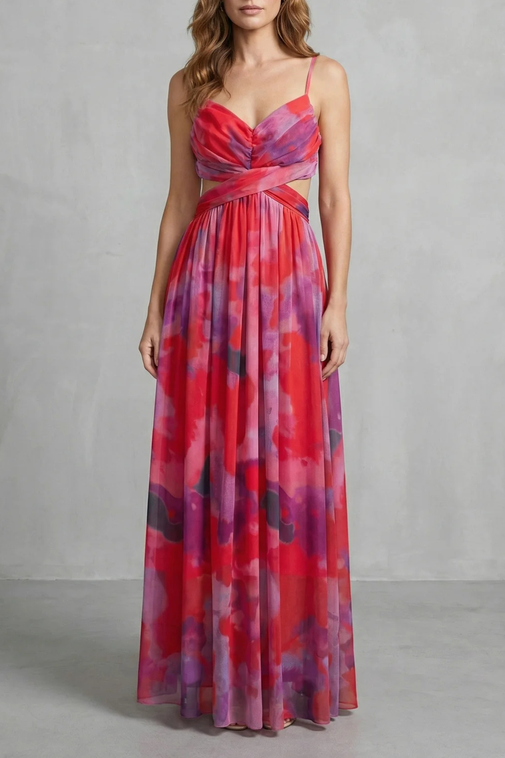Damen Wasserfarben Maxikleid ärmellos Hochzeitsgast - Image 13