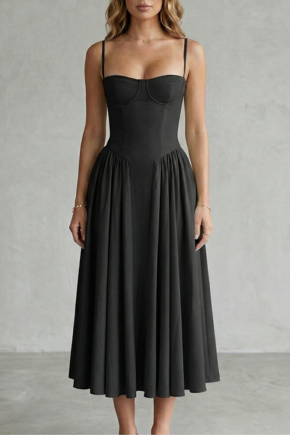 Damen ärmelloses Corsagenkleid Midi festlich - Image 15