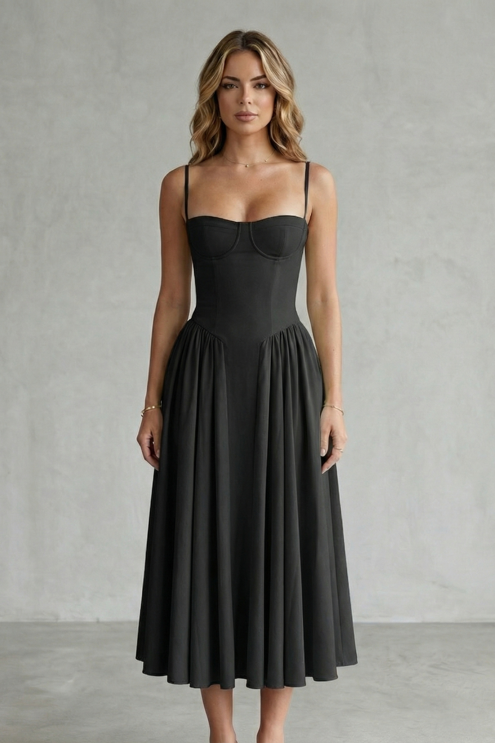 Damen ärmelloses Corsagenkleid Midi festlich - Image 16