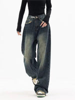 Hilda – Jean boyfriend vintage baggy effet usé