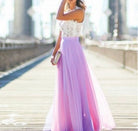 Damen Langes Kleid Florale Spitze Maxikleid - Image 3