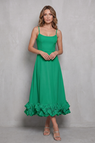 Damen ärmelloses Rüschen Midi-Kleid elegant - Image 16