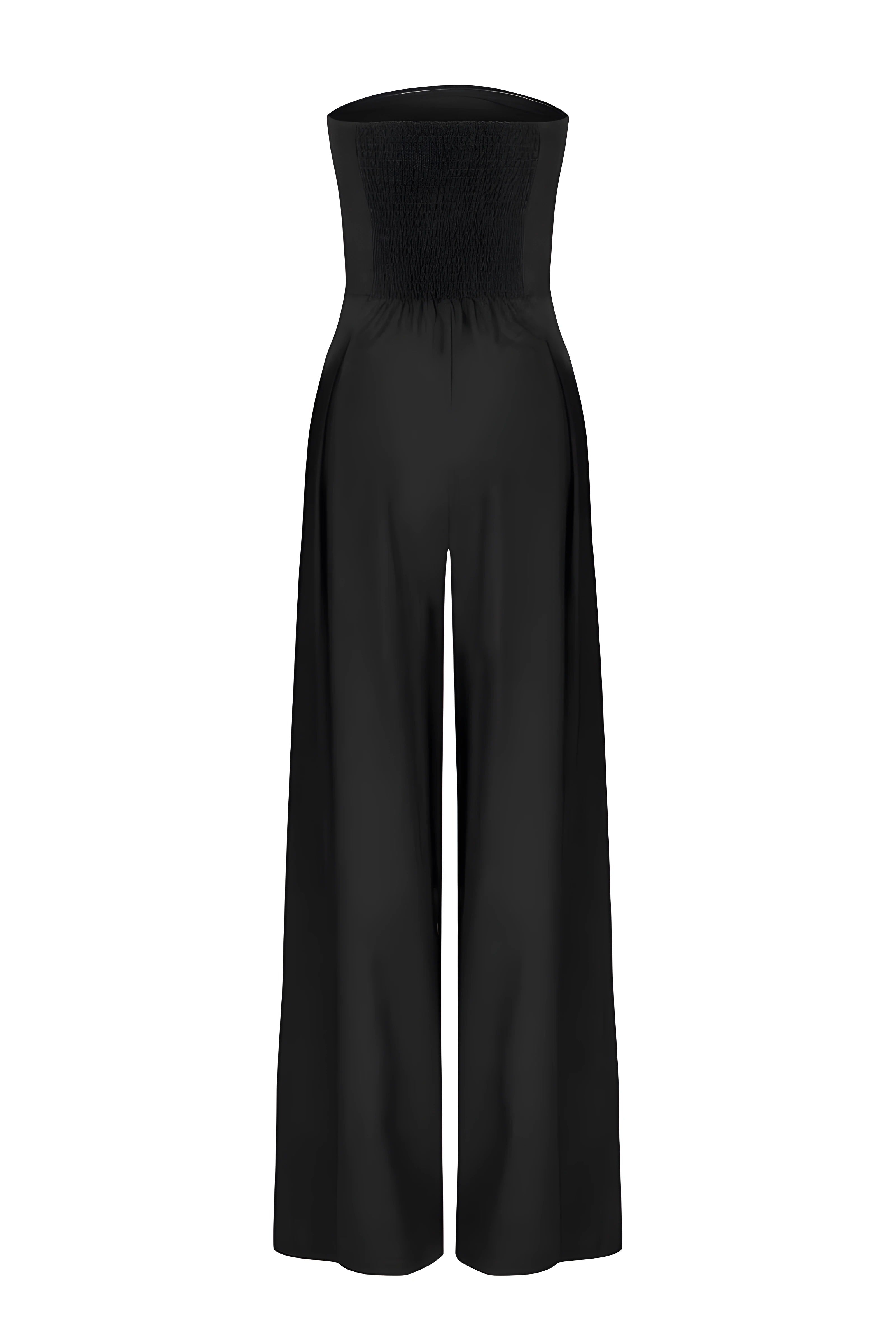 Trägerloser Jumpsuit Damen Elegant Weites Bein - Image 6