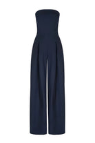 Trägerloser Jumpsuit Damen Elegant Weites Bein - Image 2