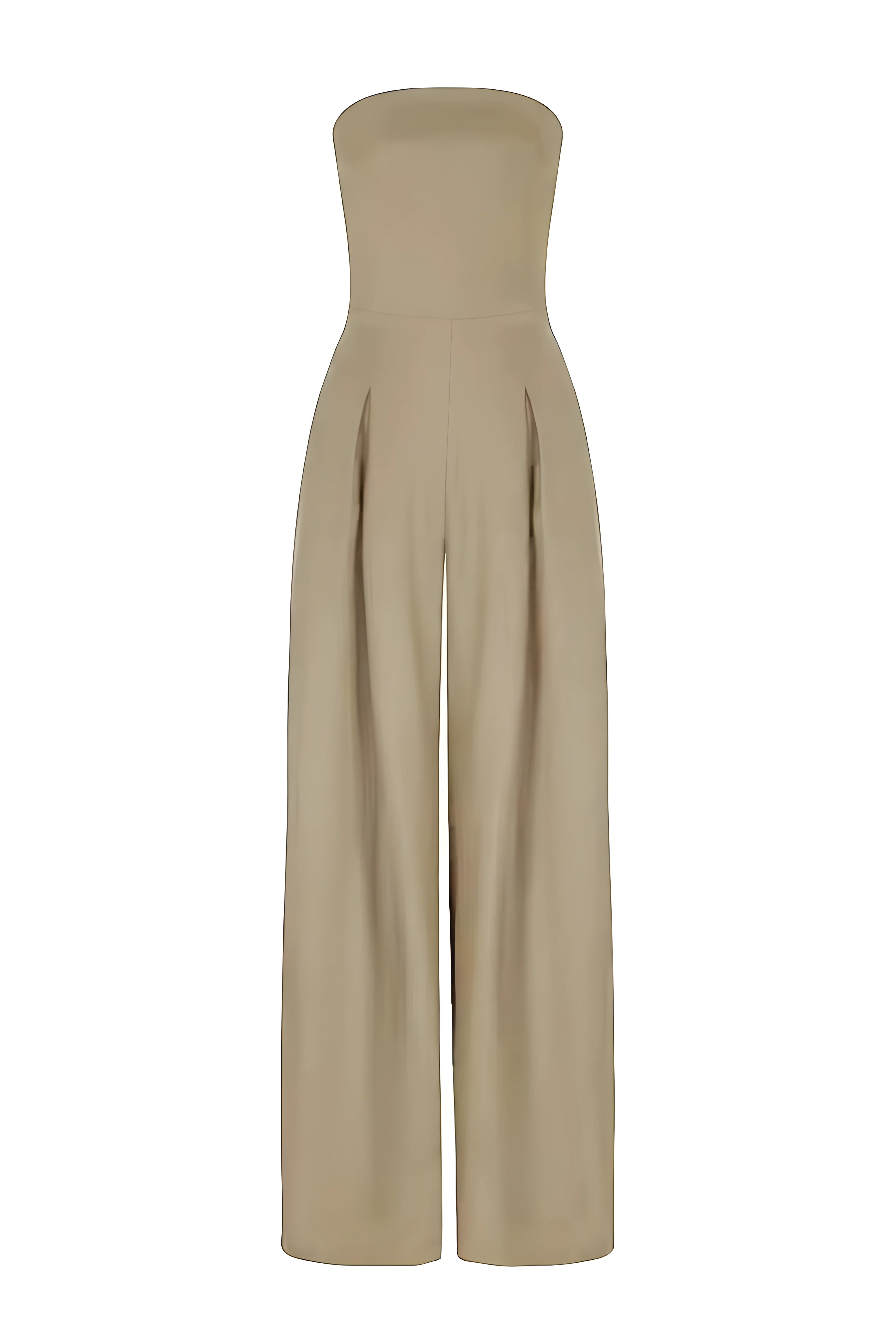 Trägerloser Jumpsuit Damen Elegant Weites Bein - Image 5