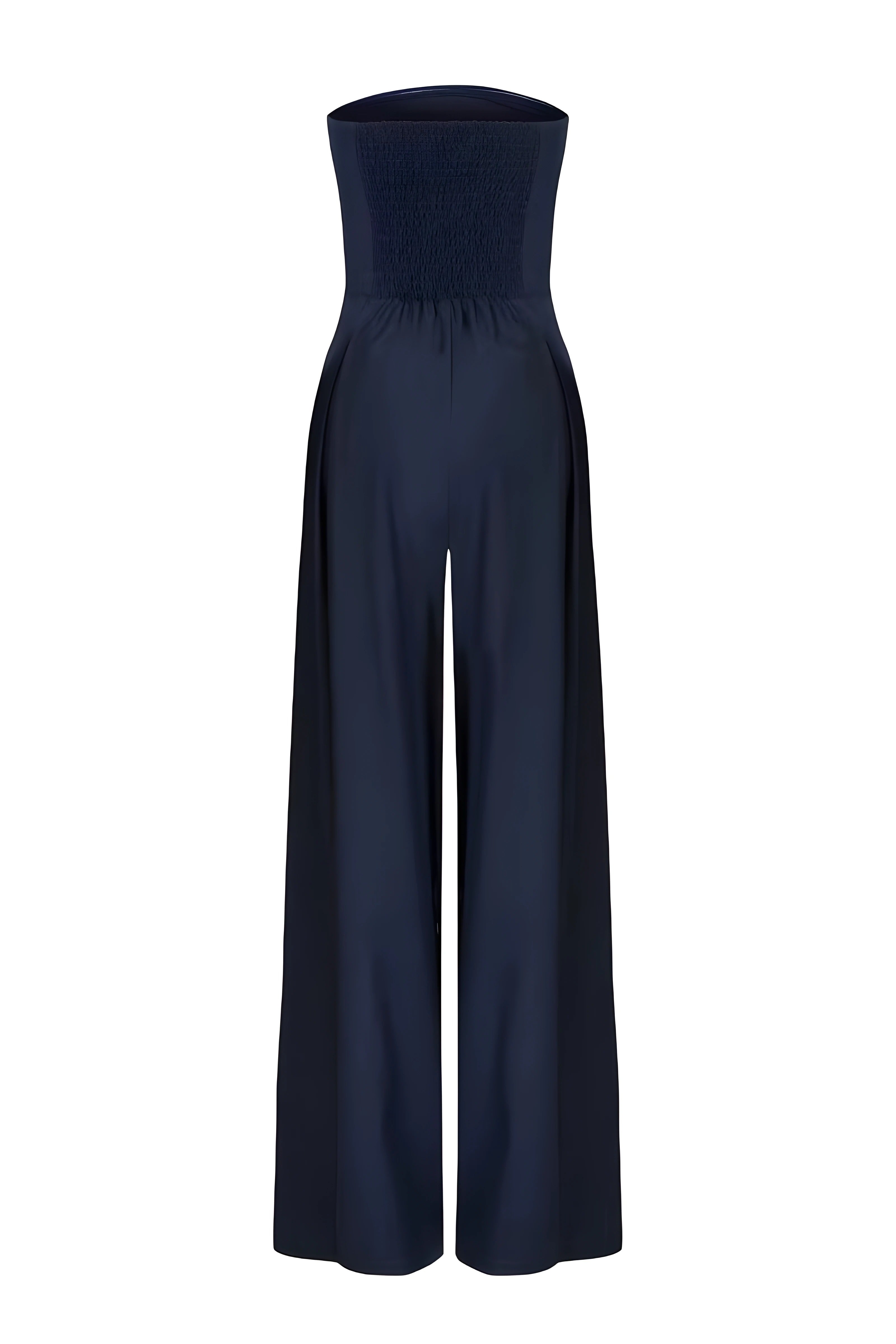 Trägerloser Jumpsuit Damen Elegant Weites Bein - Image 3