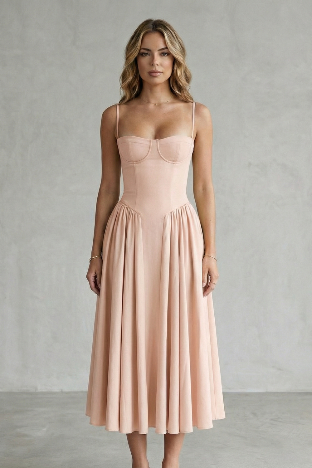 Damen ärmelloses Corsagenkleid Midi festlich - Image 18