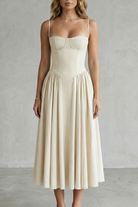 Damen ärmelloses Corsagenkleid Midi festlich - Image 19