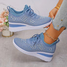 Damen Orthopädische Sneaker Strasssteinen Glitzer - Image 18
