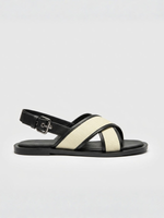 Orizellea - Canvas Leder Crossover Sandalen