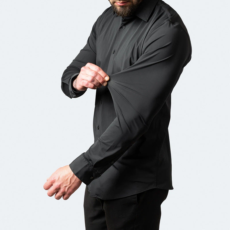Herren Bügelfreies Stretch Hemd Knitterfrei - Image 2