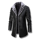 Herren Leder Winterjacke Fellfutter warm