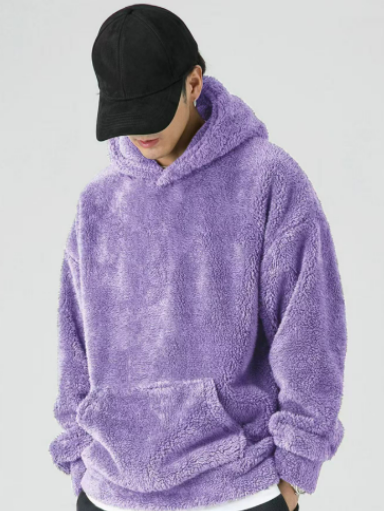 Warmer Karierter Hoodie Damen Oversize Entspannte Passform - Image 3