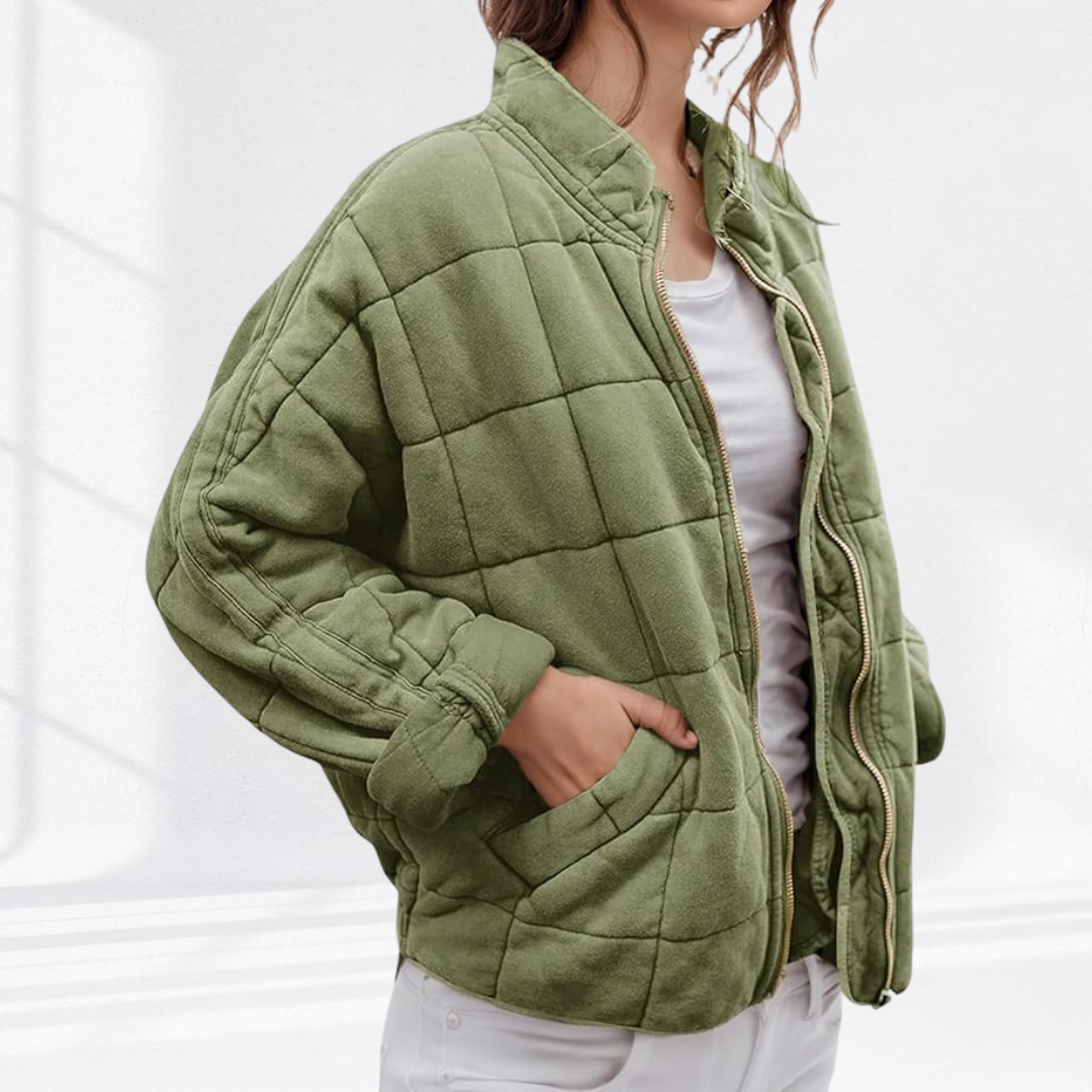 Damen Oversized Steppjacke Stehkragen - Image 7