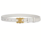 Damen Ledergürtel Schwarz Goldene Schnalle Schmal - Image 7