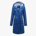 Damen Trenchcoat Kapuze Reißverschluss - Image 7