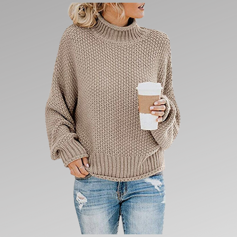 Damen Eleganter Strickpullover Stehkragen - Image 9