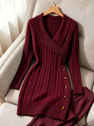 Damen Strickkleid V-Ausschnitt Halloween elegant - Image 6