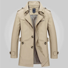 Herren Trenchcoat Klassisch Wasserabweisend