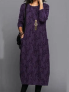 Damen Winterkleid Elegant Warm mit Taschen - Image 6