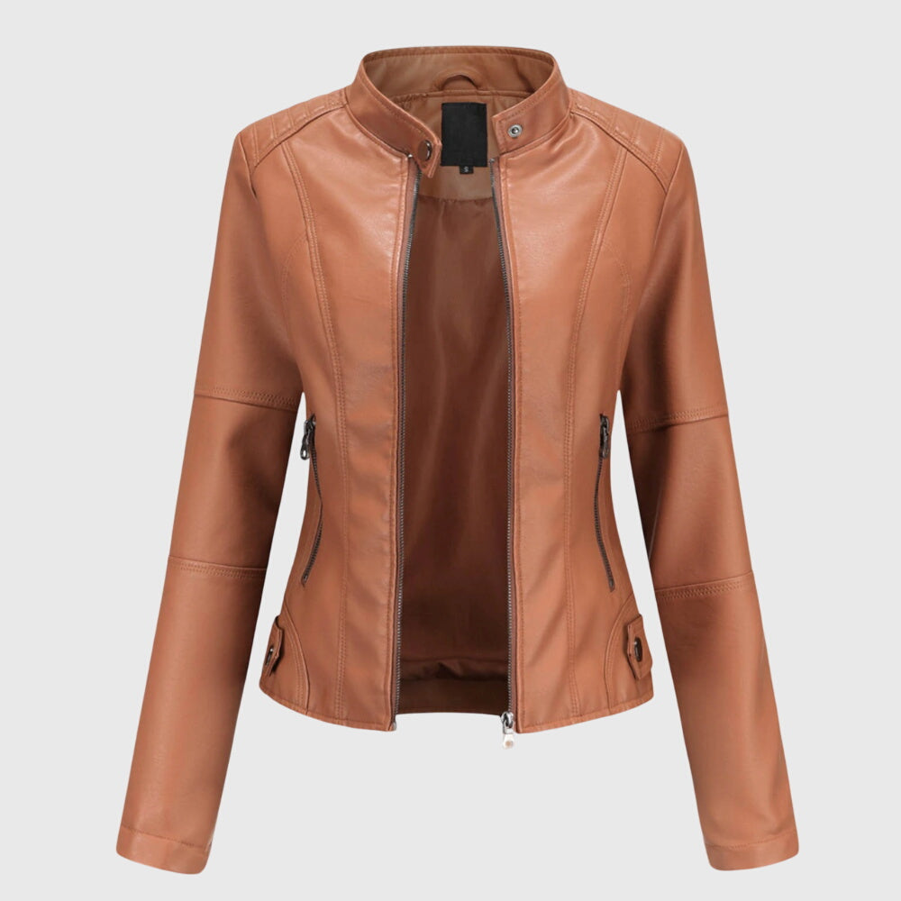 Damen Leder Jacke - Image 3