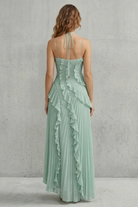Damen Midi Kleid One-Shoulder Plissee - Image 22
