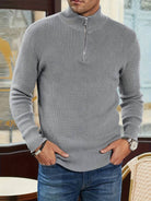 Herren Troyer Rippstrick Pullover mit Reißverschluss - Image 2