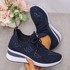 Damen Orthopädische Sneaker Strasssteinen Glitzer - Image 12