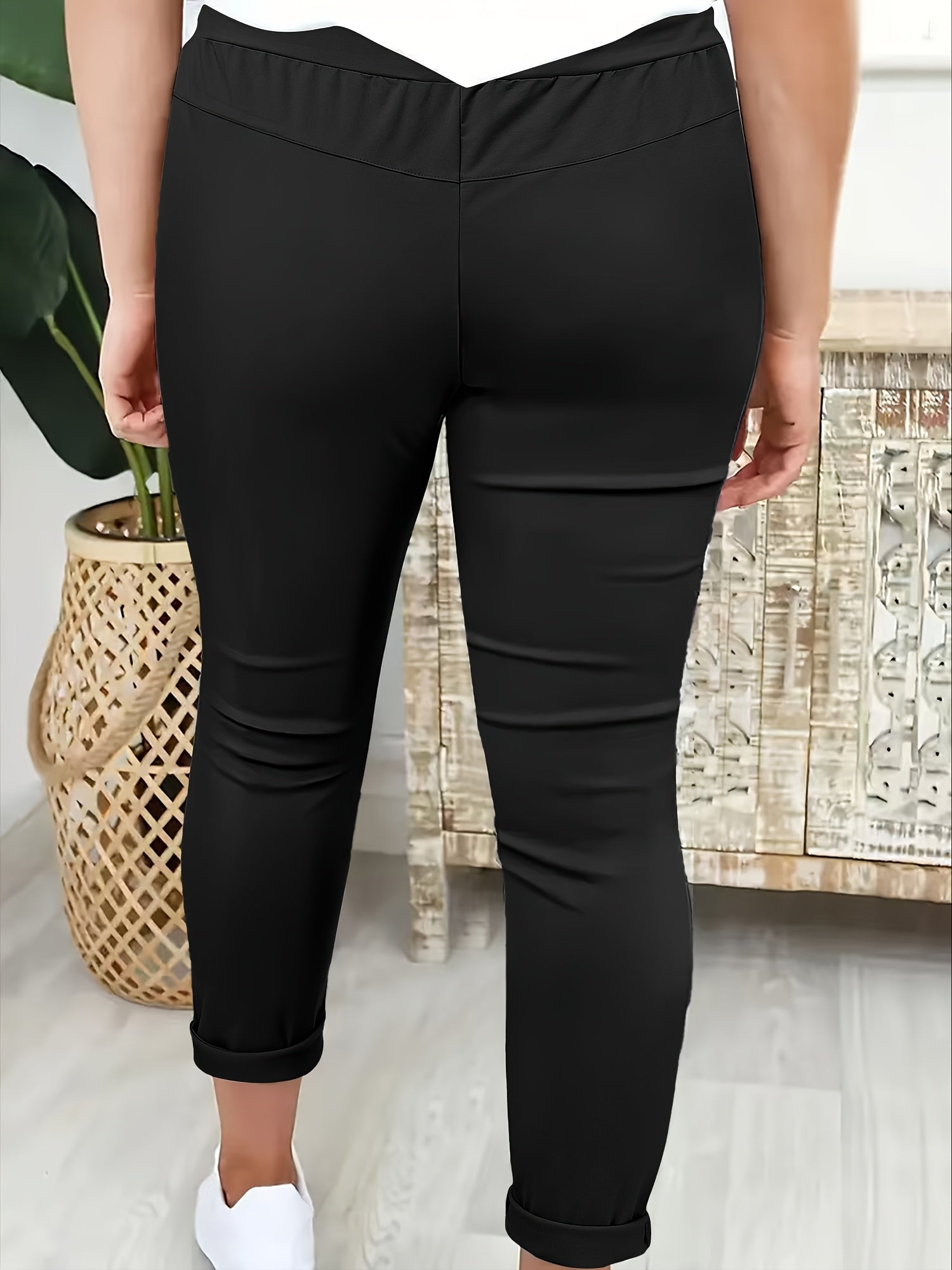 Damen Schlupfhose Kordelzug Relaxed Fit schmal zulaufend - Image 2