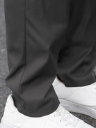 Herren Slim Fit Anzughose Tailored Straight-Leg Dunkelgrau - Image 5