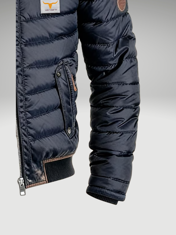 Herren Wattierte Winterjacke Kurz Steppjacke - Image 2