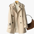 Damen Doppelreihiger Trenchcoat Klassisch mit Gürtel - Image 4