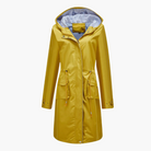Damen Trenchcoat Kapuze Reißverschluss