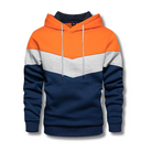 Herren Patchwork Fleece Hoodie Kapuzenpullover - Image 7