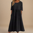 Damen Sommer Midikleid Relaxed Fit mit Taschen - Image 5