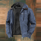 Herren Herbstjacke Elegant Gefüttert mit Kapuze - Image 4