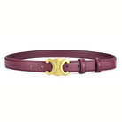Damen Ledergürtel Schwarz Goldene Schnalle Schmal - Image 10
