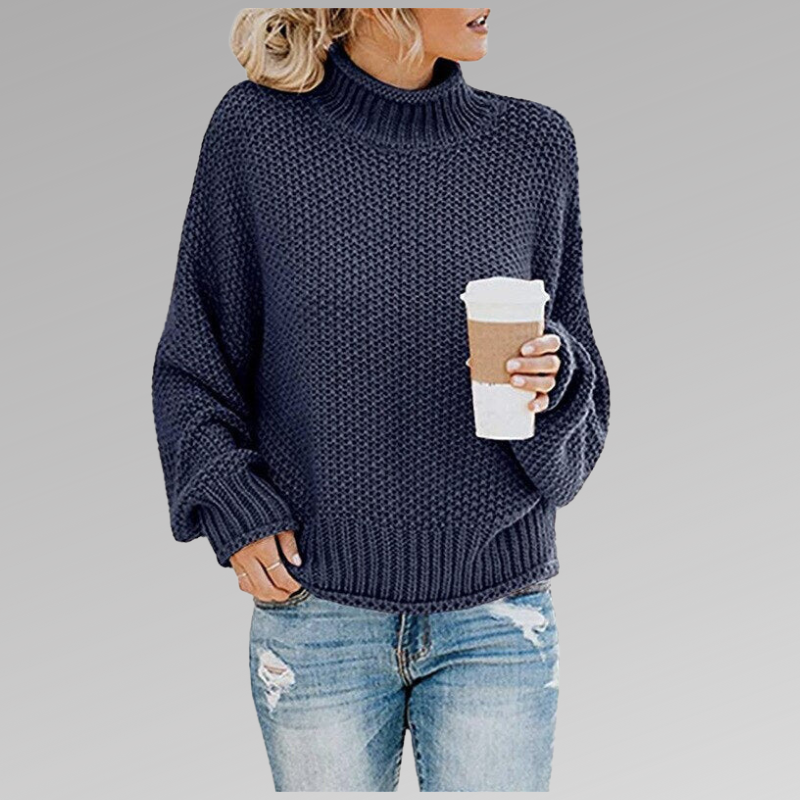 Damen Eleganter Strickpullover Stehkragen - Image 7