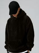 Warmer Karierter Hoodie Damen Oversize Entspannte Passform