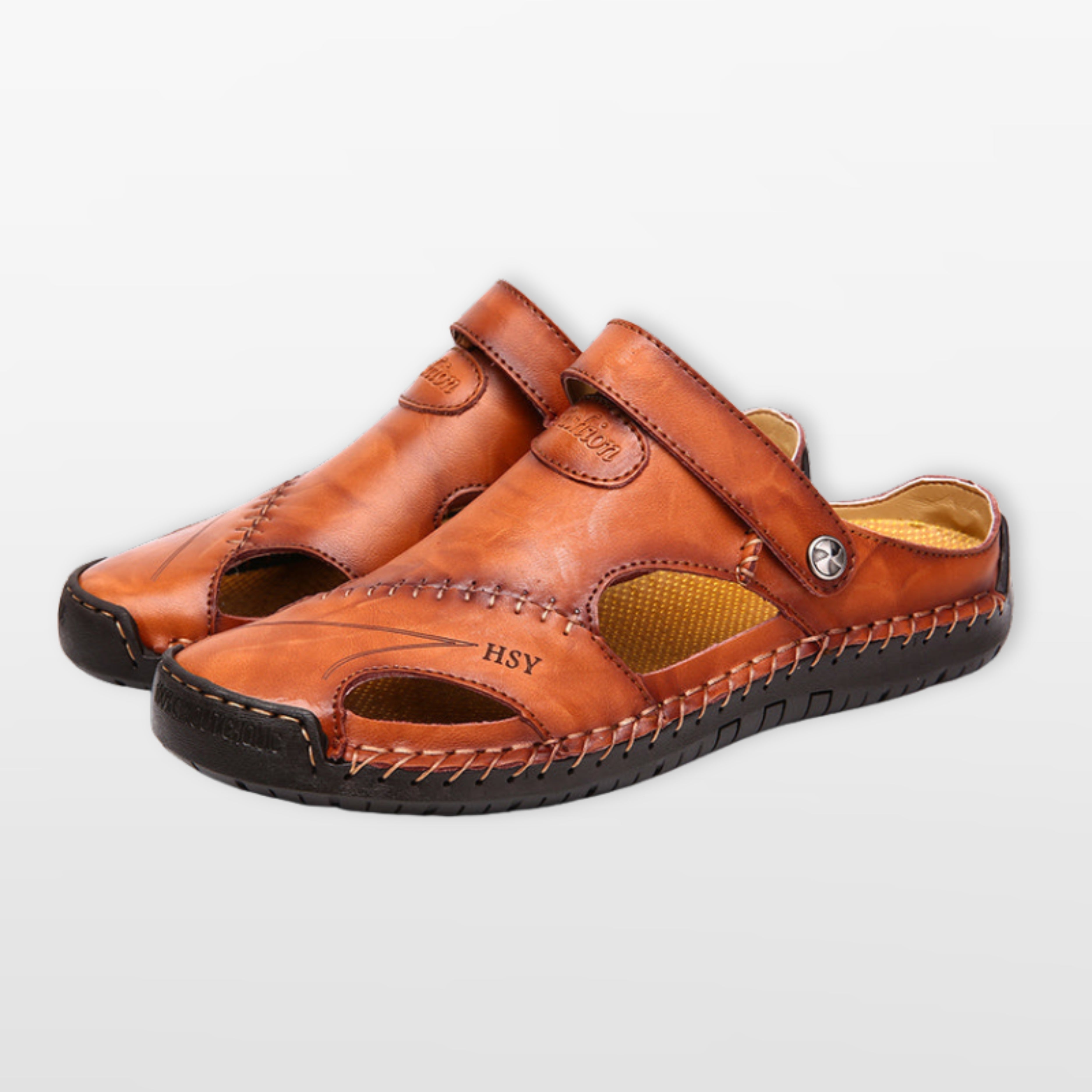 Herren Leder Sandalen Geschlossen Fisherman - Image 6