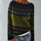 Damen Vintage Strickpullover Retro