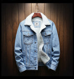 Joren – Herren Jeansjacke mit Kunstfell und Knopfverschluss