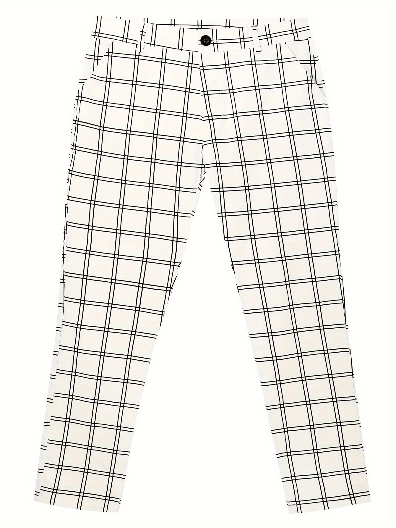 Herren Slim Fit Karierte Hose - Image 11