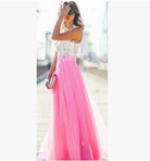 Damen Langes Kleid Florale Spitze Maxikleid - Image 4