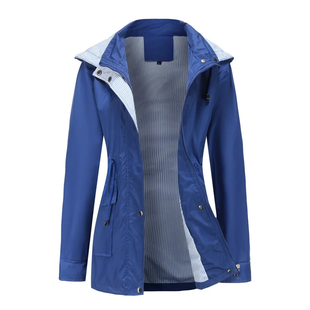 Damen Wasserdichter Trenchcoat mit Kapuze lang - Image 6