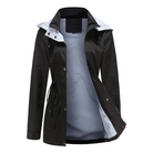 Damen Wasserdichter Trenchcoat mit Kapuze lang - Image 4