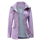 Damen Wasserdichter Trenchcoat mit Kapuze lang
