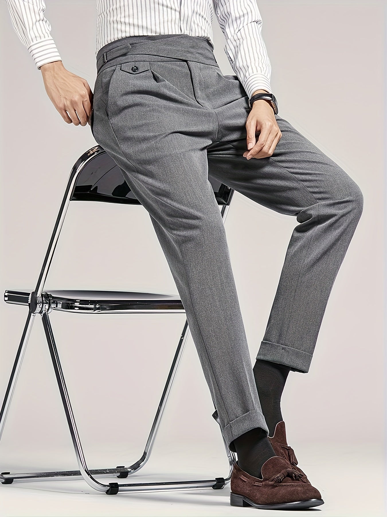 Herren Faltenhosenanzug Maßgeschneidert Hose

Wait, let me reconsider properly.

Herren Bundfaltenhose Maßgeschneidert

Rethinking with proper German shopping terms:

**Herren Bundfalten Hose Tailored**

Final answer:

Herren Bundfaltenhose Slim Fit - Image 8