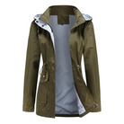 Damen Wasserdichter Trenchcoat mit Kapuze lang - Image 7