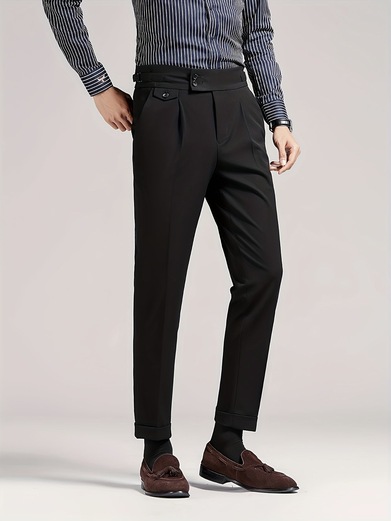 Herren Bundfaltenhose Maßgeschneidert Elegant - Image 4